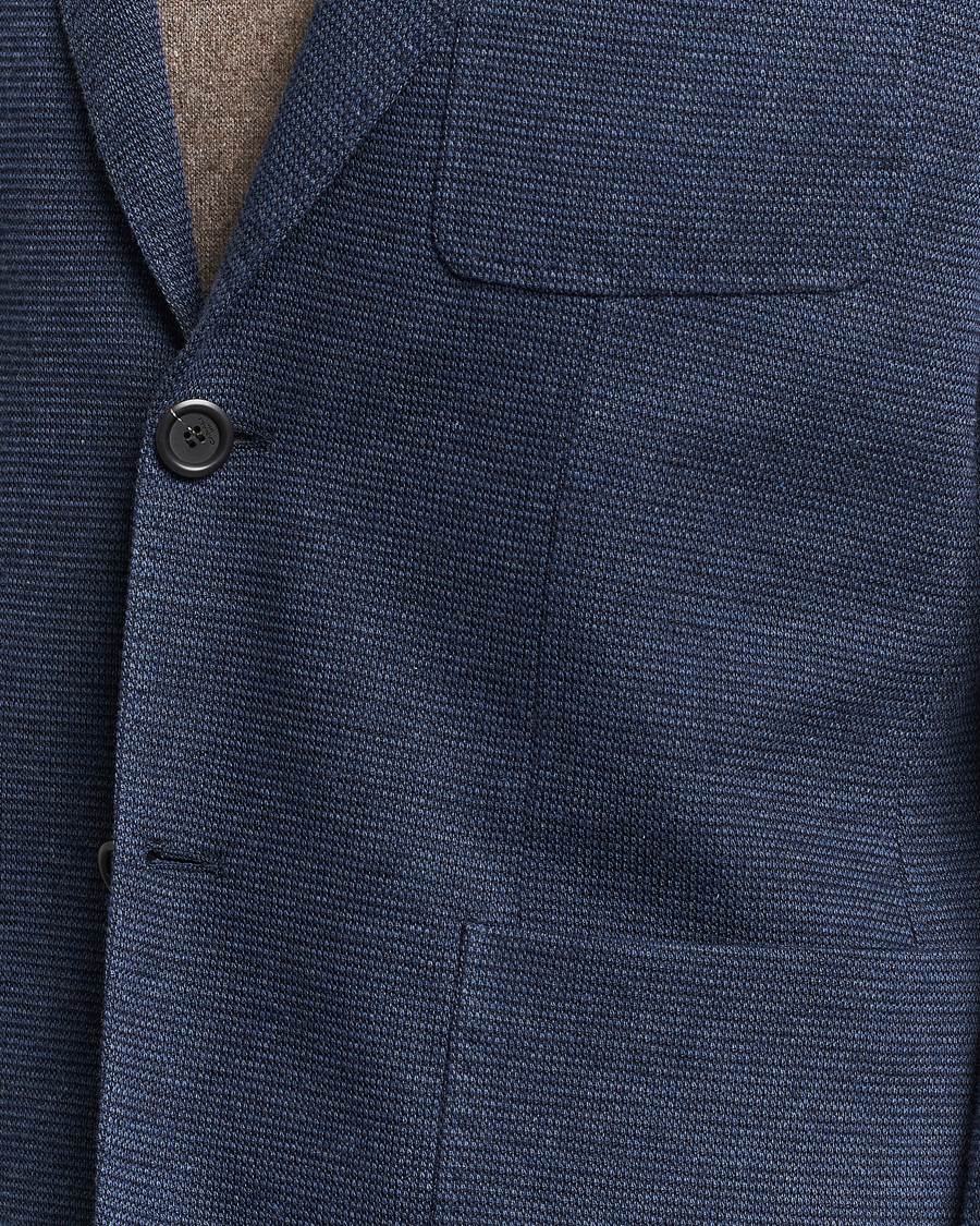 Herren | Sakkos | Canali | Structured Jersey Jacket Blue