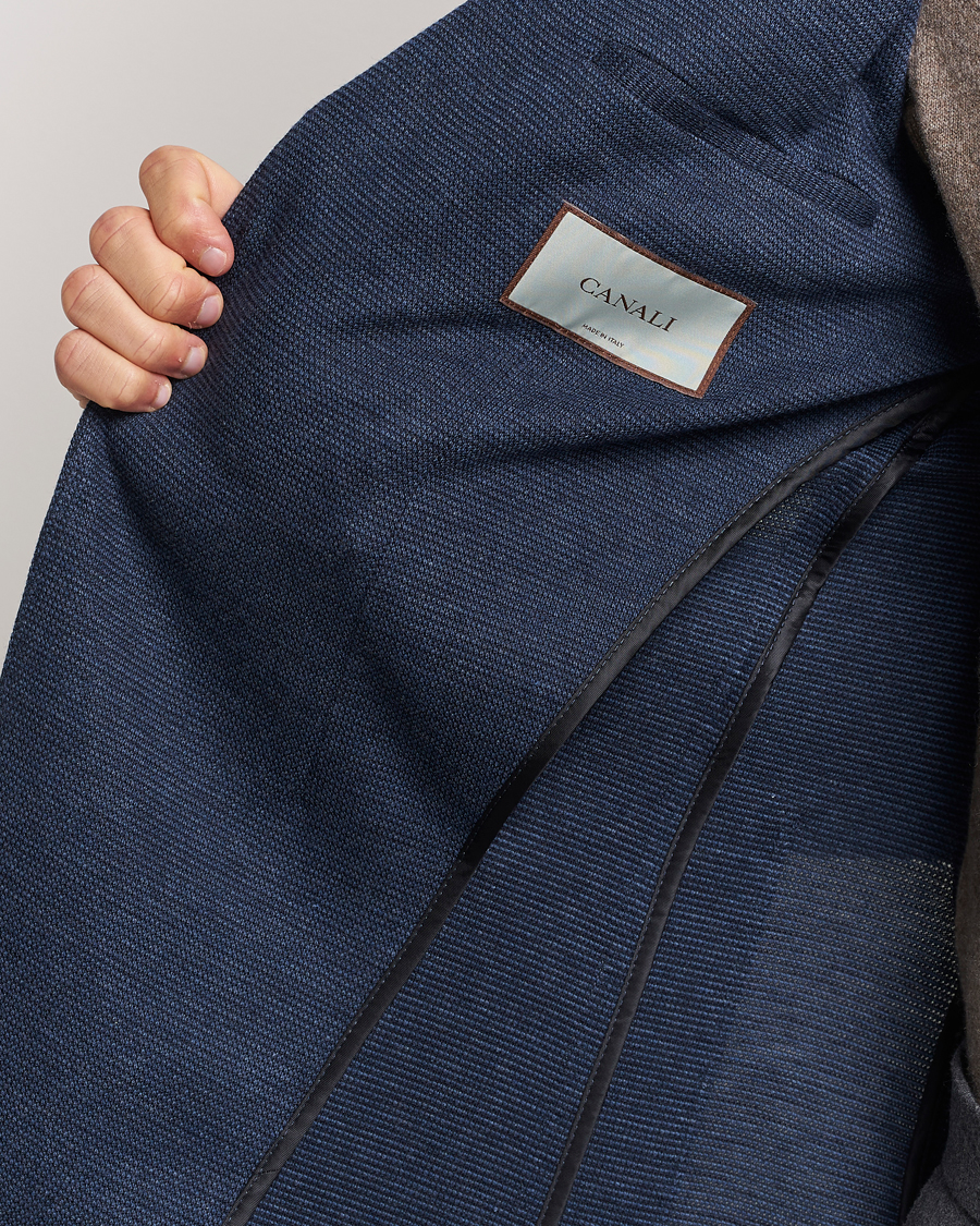 Herren | Sakkos | Canali | Structured Jersey Jacket Blue