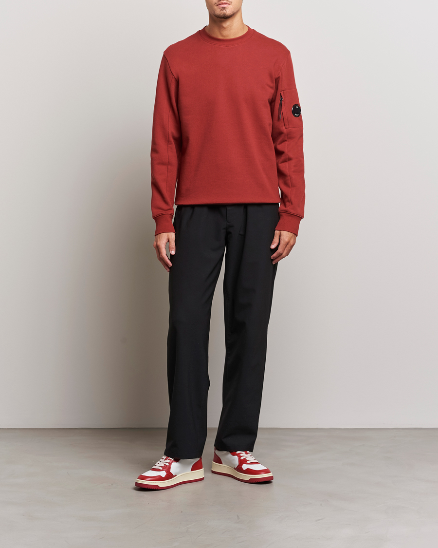 Herren | Pullover | C.P. Company | Diagonal Raised Fleece Lens Sweatshirt Wine