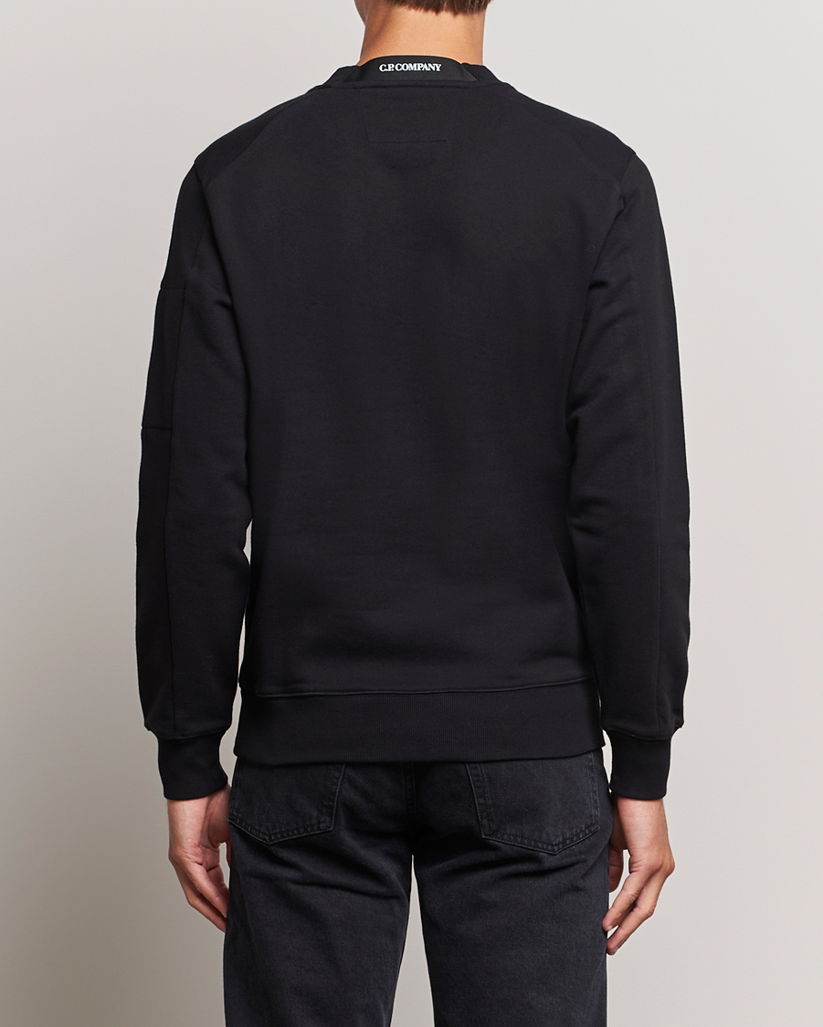 Herren | Pullover | C.P. Company | Diagonal Raised Fleece Lens Sweatshirt Black
