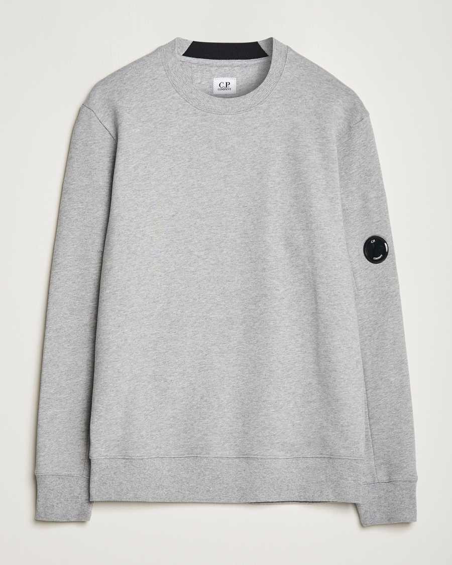 Herren | Pullover | C.P. Company | Diagonal Raised Fleece Lens Sweatshirt Grey Melange