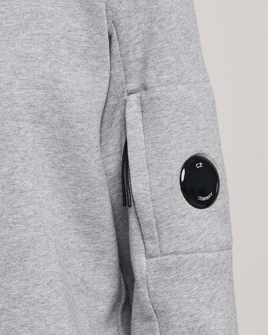 Herren | Pullover | C.P. Company | Diagonal Raised Fleece Lens Sweatshirt Grey Melange
