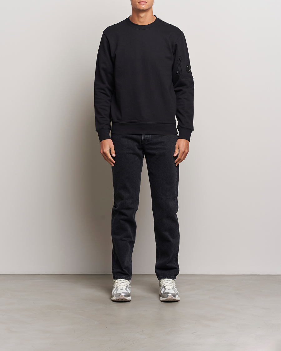 Herren | Pullover | C.P. Company | Diagonal Raised Fleece Lens Sweatshirt Black