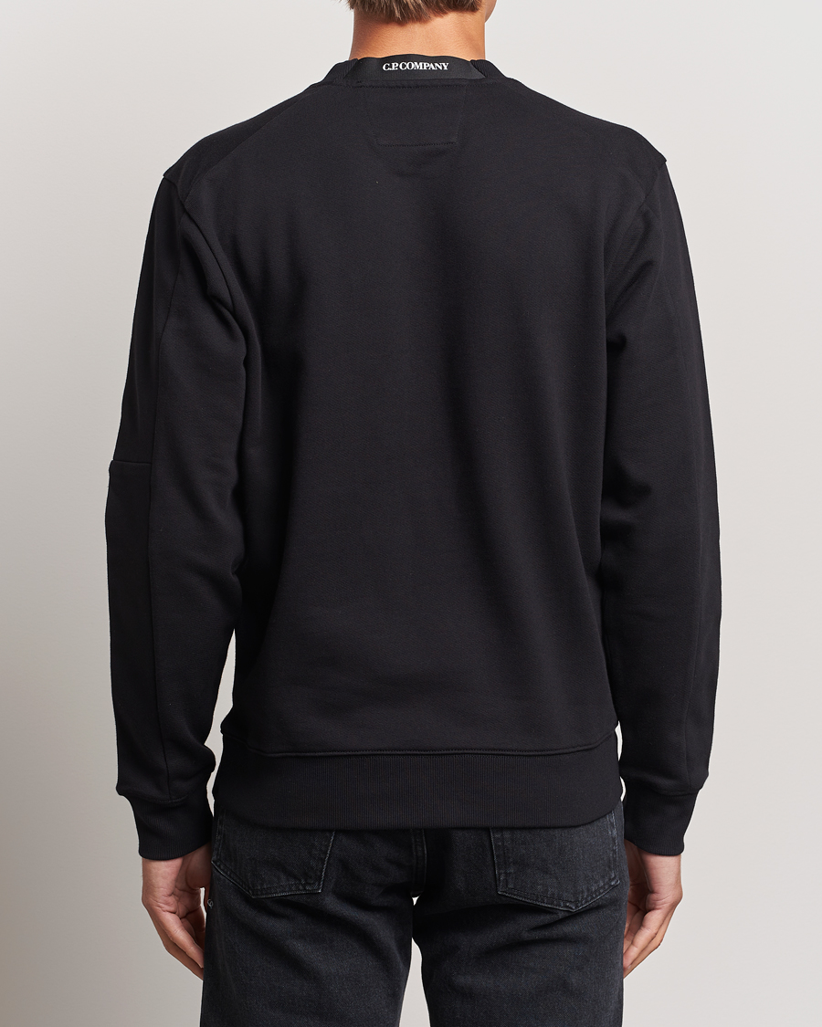 Herren | Pullover | C.P. Company | Diagonal Raised Fleece Lens Sweatshirt Black