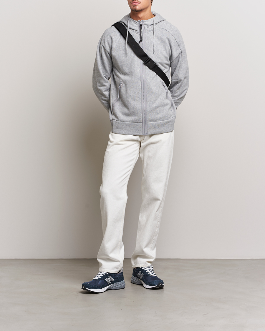 Herren | Pullover | C.P. Company | Diagonal Raised Fleece Full Zip Goggle Hoodie Grey
