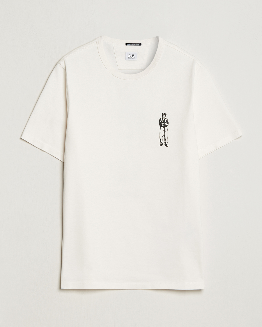 Herren | T-Shirts | C.P. Company | Mercerized Jersey Logo T-Shirt White