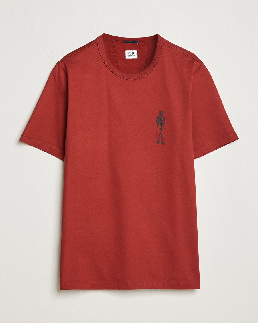 Herren | T-Shirts | C.P. Company | Mercerized Jersey Logo T-Shirt Wine