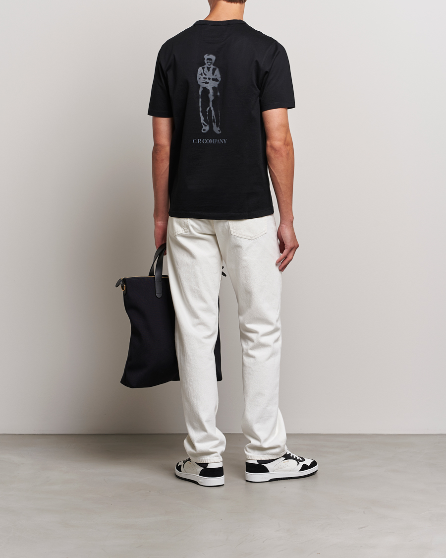 Herren | T-Shirts | C.P. Company | Mercerized Jersey Logo T-Shirt Black