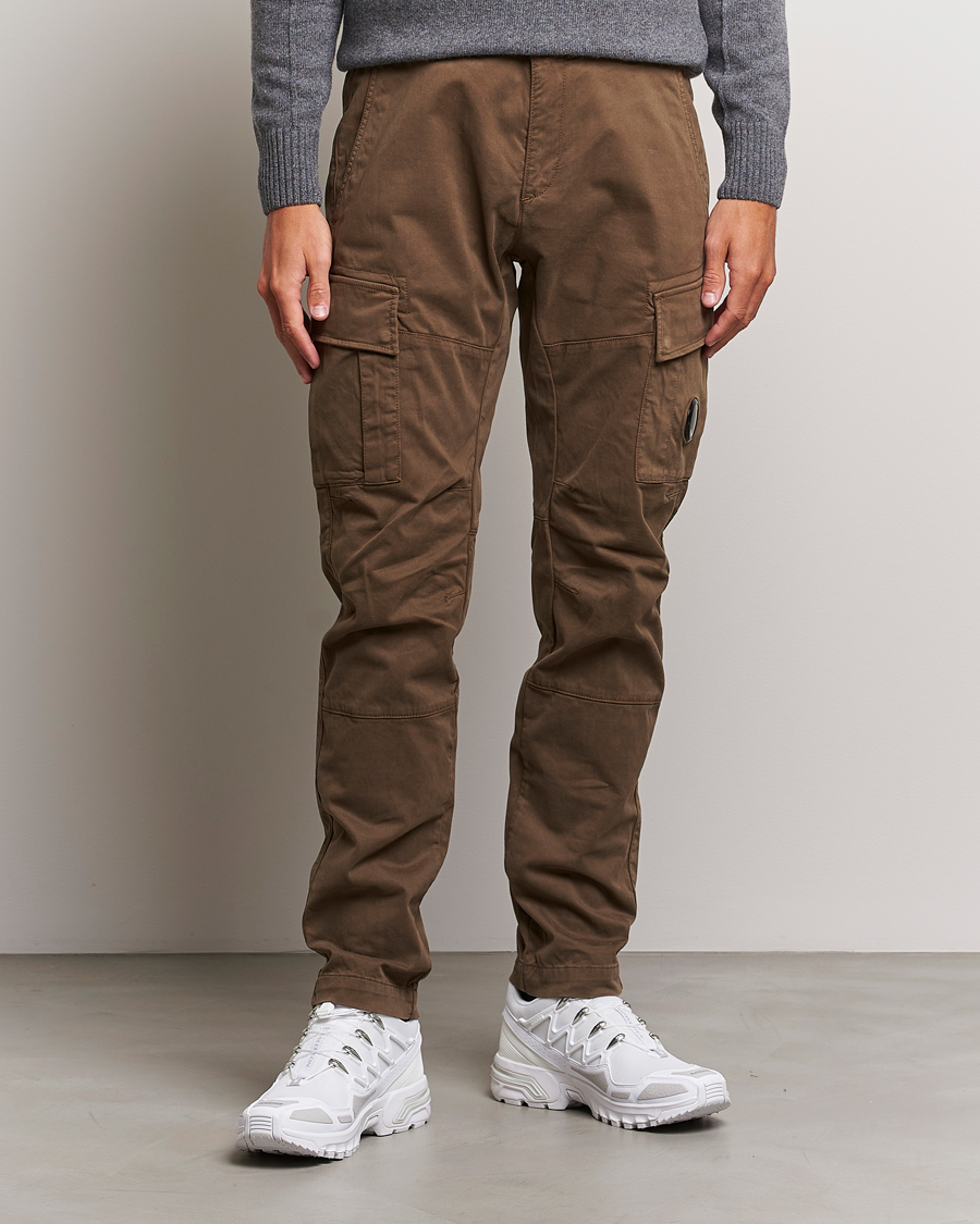 Herren | Hosen | C.P. Company | Stretch Satin Lens Cargo Pants Light Brown