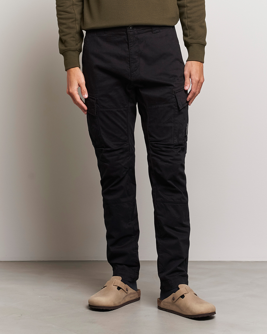 Herren | Hosen | C.P. Company | Stretch Satin Lens Cargo Pants Black