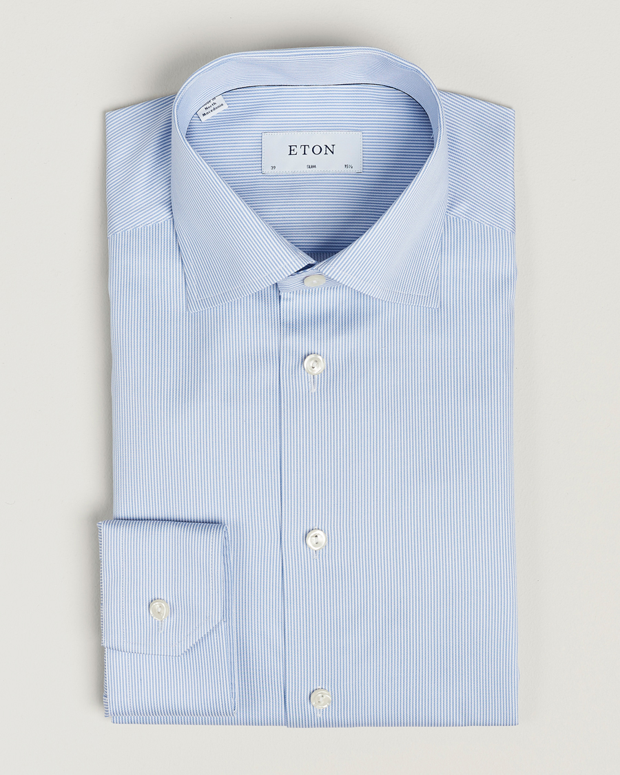 Herren | Hemden | Eton | Slim Fit Signature Twill Shirt Blue/White