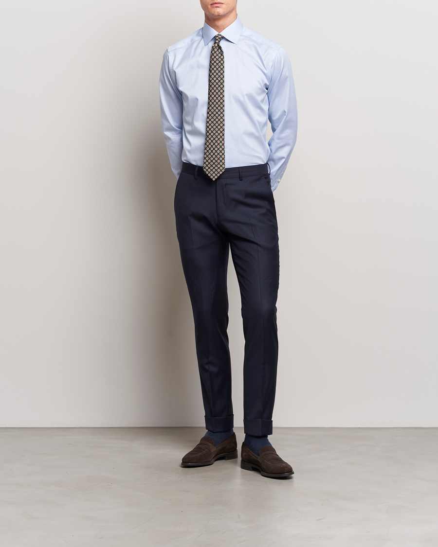 Herren | Hemden | Eton | Slim Fit Signature Twill Shirt Blue/White