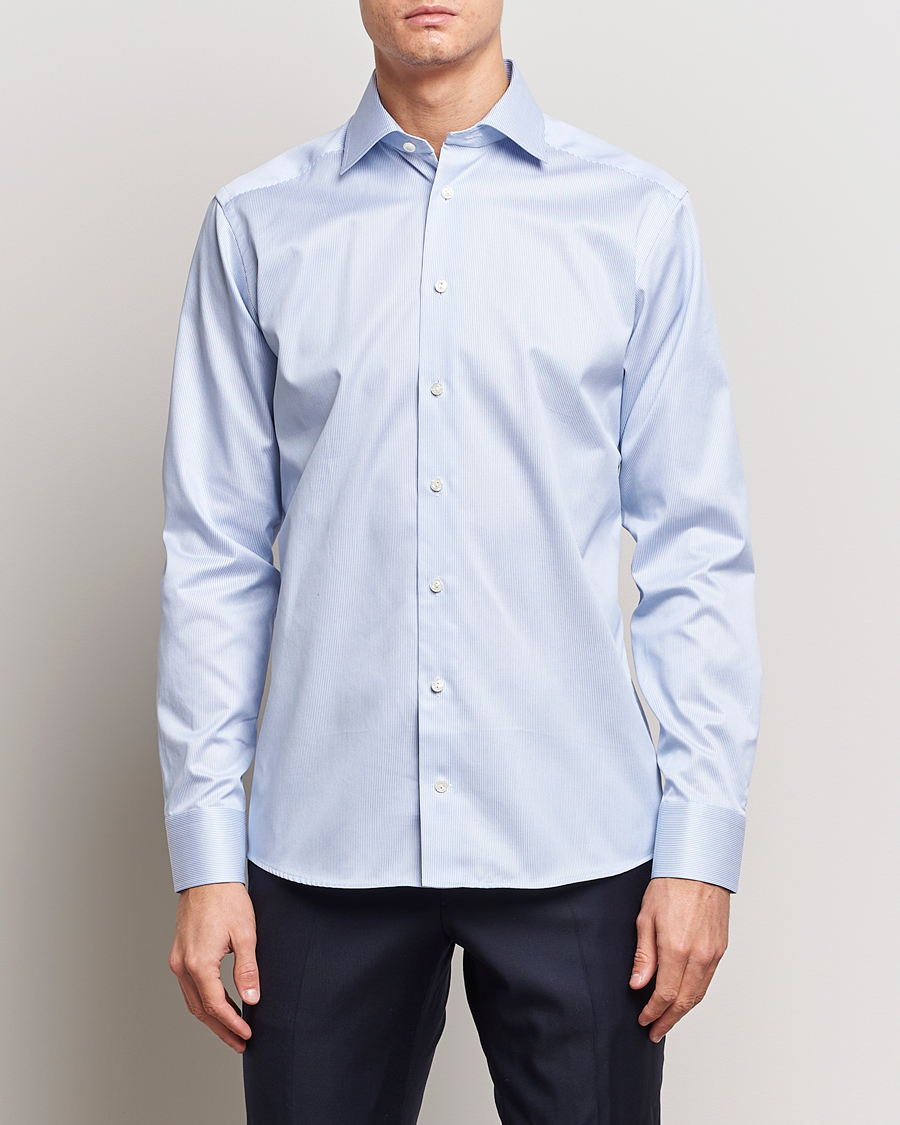 Herren | Hemden | Eton | Slim Fit Signature Twill Shirt Blue/White