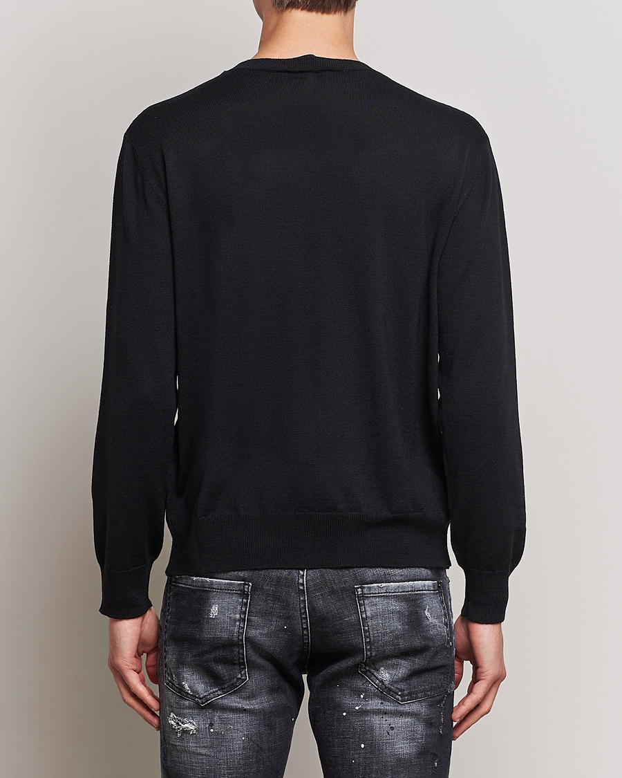 Herren | Pullover | Dsquared2 | D2 Leaf Knitted Sweatshirt Black