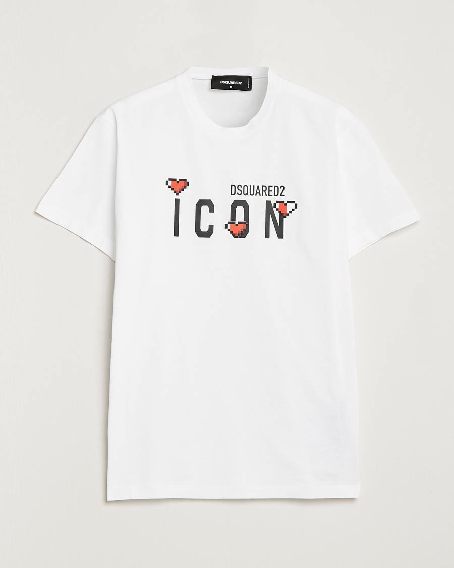 Herren | T-Shirts | Dsquared2 | Cool Fit Heart Icon Tee White