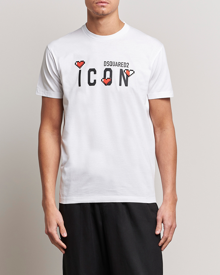 Herren | T-Shirts | Dsquared2 | Cool Fit Heart Icon Tee White
