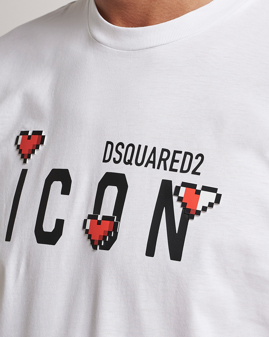 Herren | T-Shirts | Dsquared2 | Cool Fit Heart Icon Tee White