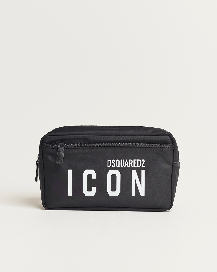 Herren | Dsquared2 Icon Nylon Washbag Black | Dsquared2 | Icon Nylon Washbag Black