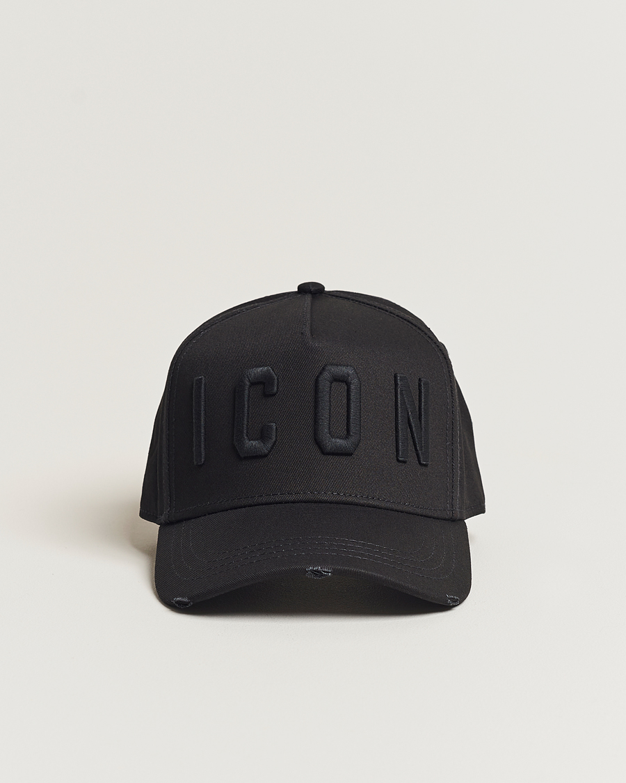 Herren | Dsquared2 Icon Baseball Cap Black/Black | Dsquared2 | Icon Baseball Cap Black/Black