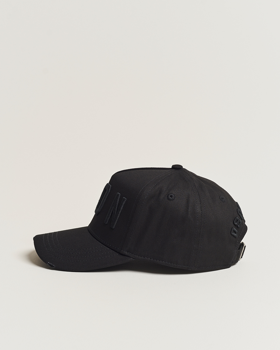 Herren | Dsquared2 Icon Baseball Cap Black/Black | Dsquared2 | Icon Baseball Cap Black/Black