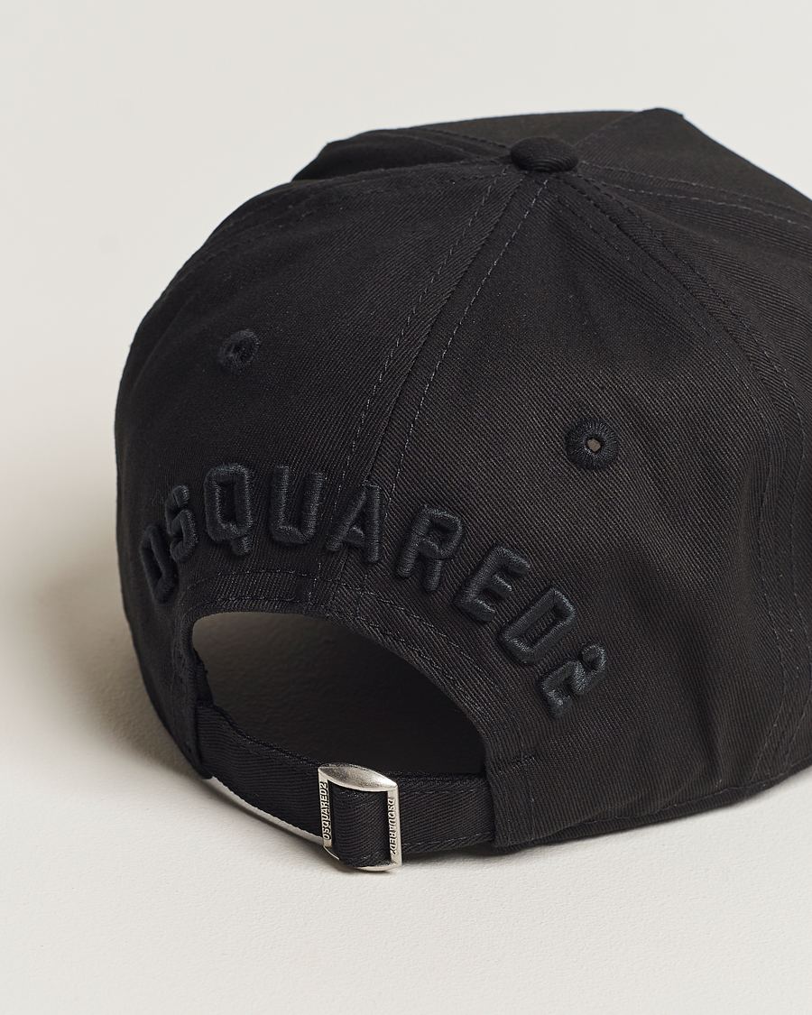 Herren | Dsquared2 Icon Baseball Cap Black/Black | Dsquared2 | Icon Baseball Cap Black/Black