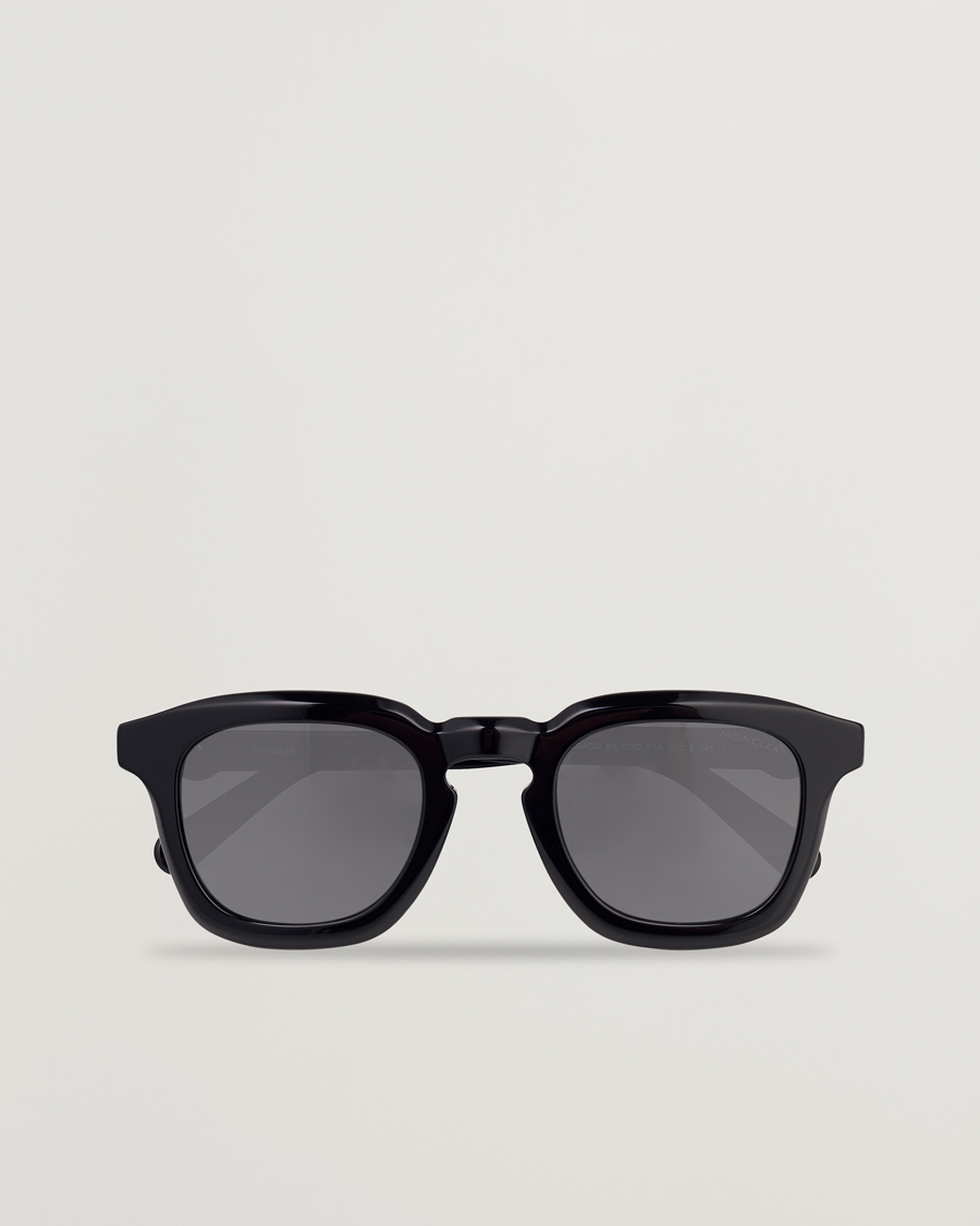 Herren | Moncler Lunettes Gradd Sunglasses Shiny Black/Smoke | Moncler Lunettes | Gradd Sunglasses Shiny Black/Smoke
