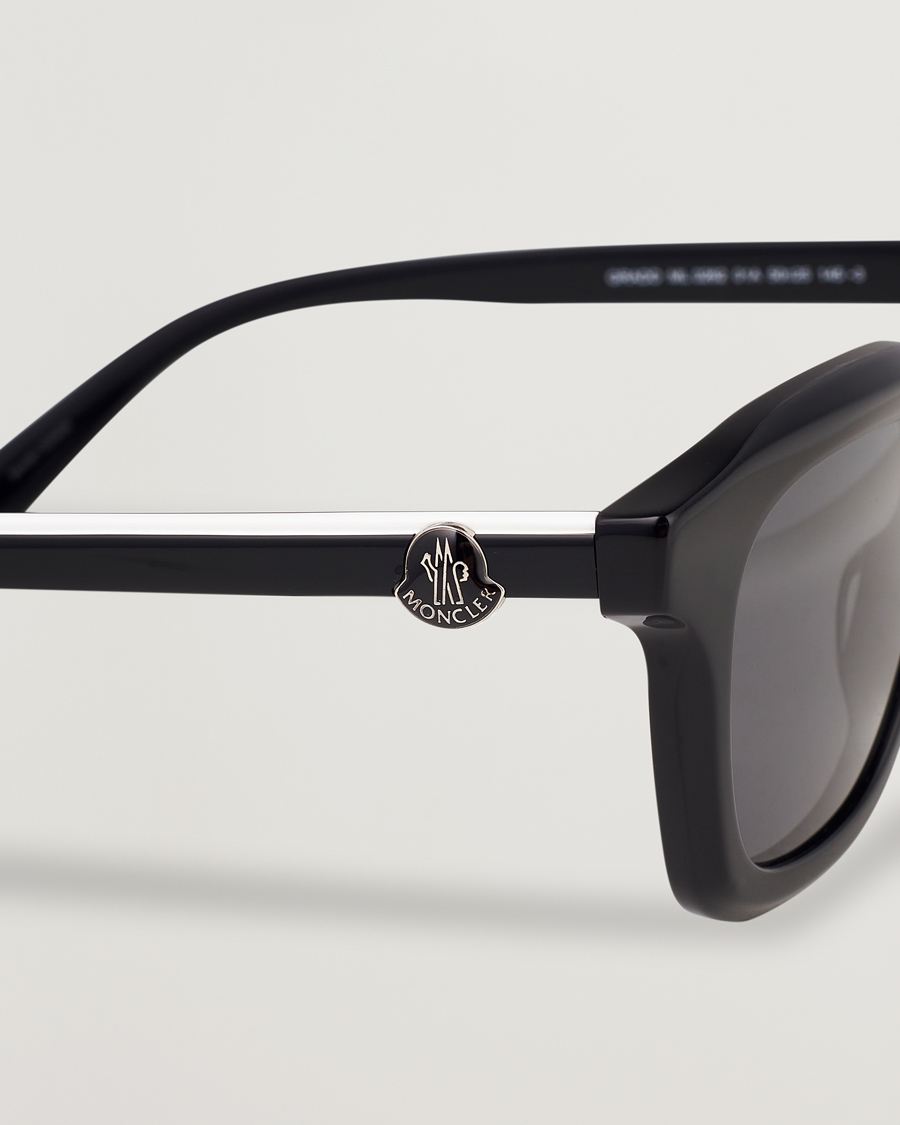 Herren | Moncler Lunettes Gradd Sunglasses Shiny Black/Smoke | Moncler Lunettes | Gradd Sunglasses Shiny Black/Smoke