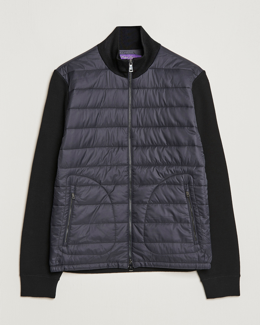 Herren | Jacken | Ralph Lauren Purple Label | Hybrid Zip Jacket Black