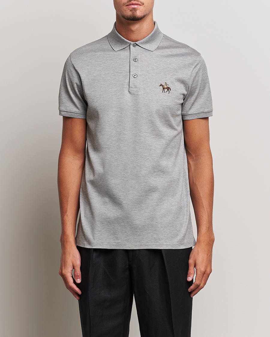 Herren | Poloshirts | Ralph Lauren Purple Label | Mercerized Cotton Polo Light Grey Heather
