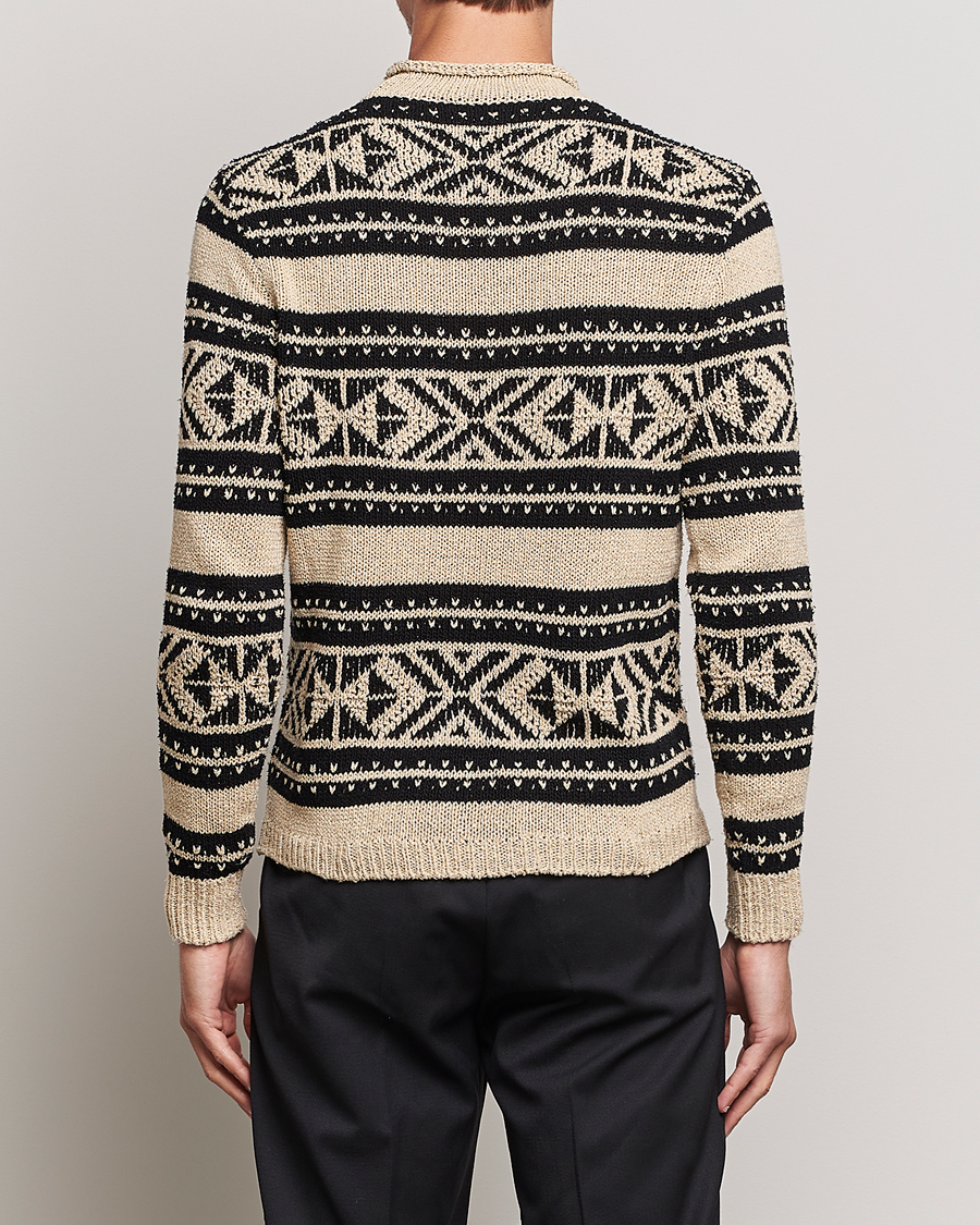 Herren | Pullover | Ralph Lauren Purple Label | Geo Pattern Sweater Cream