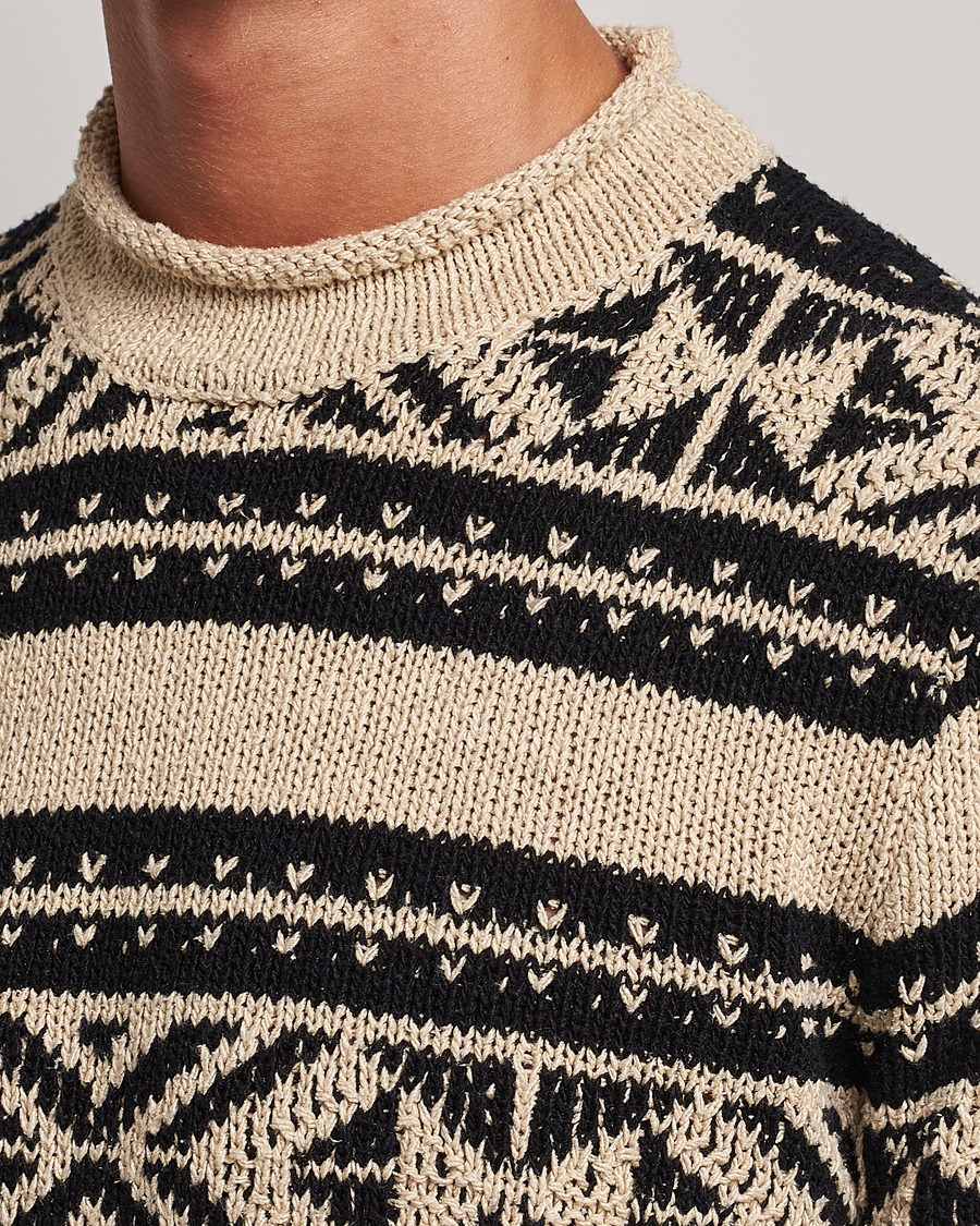 Herren | Pullover | Ralph Lauren Purple Label | Geo Pattern Sweater Cream