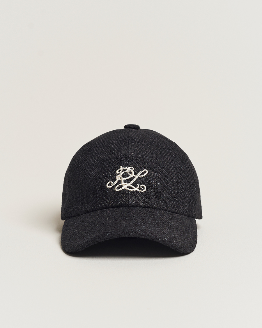 Herren | Ralph Lauren Purple Label Linen/Silk Baseball Cap Black | Ralph Lauren Purple Label | Linen/Silk Baseball Cap Black