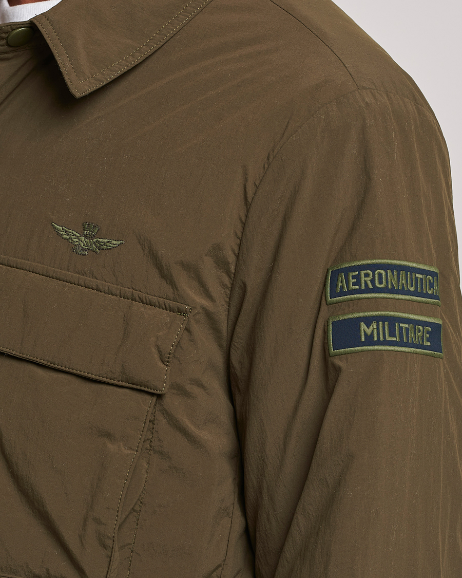 Herren | Jacken | Aeronautica Militare | Light Padded Pocket Shirt Jacket Off Green