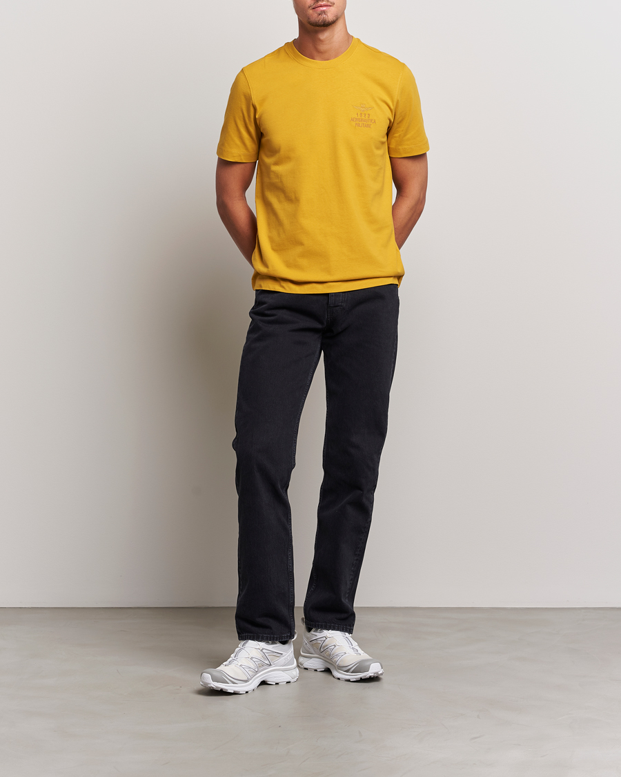 Herren | T-Shirts | Aeronautica Militare | TS2129 Crew Neck T-Shirt Yellow