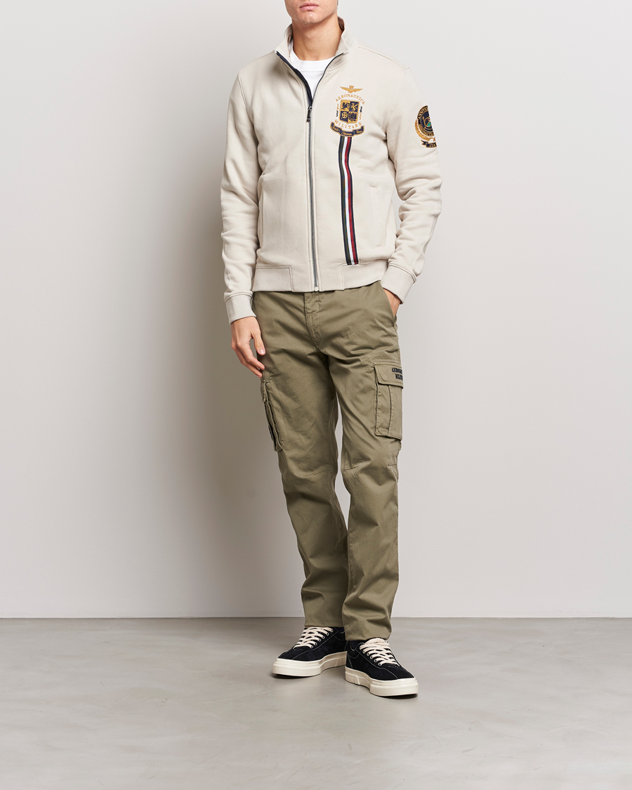 Herren | Pullover | Aeronautica Militare | Felpa Full Zip Sweatshirt Ice White