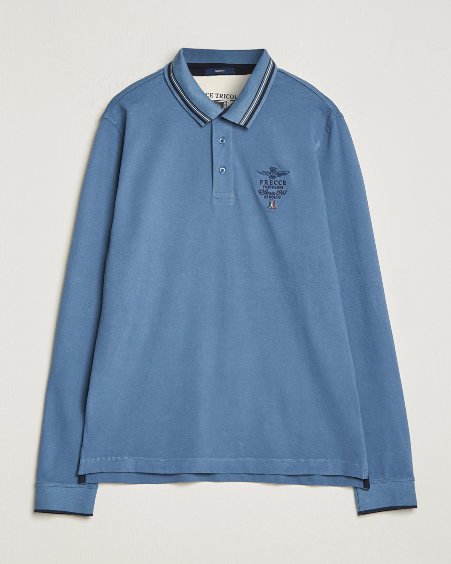 Herren | Pullover | Aeronautica Militare | Long Sleeve Polo Avio Blue