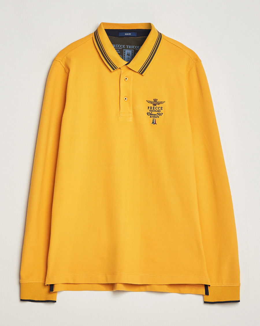 Herren | Pullover | Aeronautica Militare | Long Sleeve Polo Dark Yellow