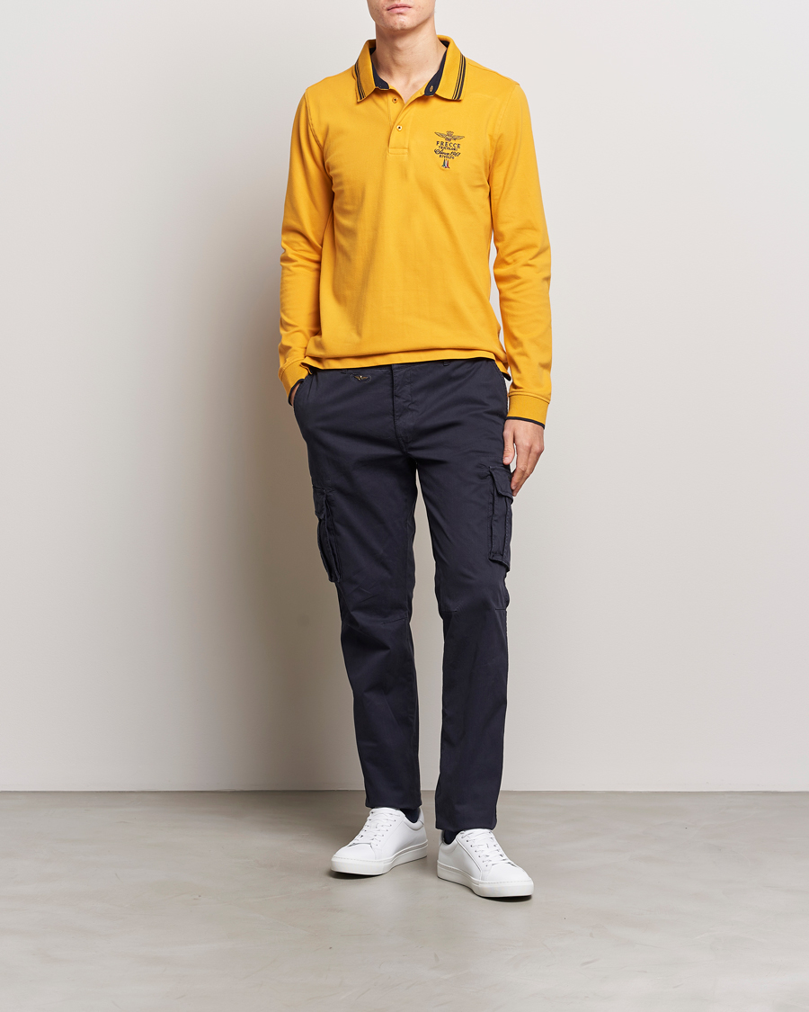 Herren | Pullover | Aeronautica Militare | Long Sleeve Polo Dark Yellow