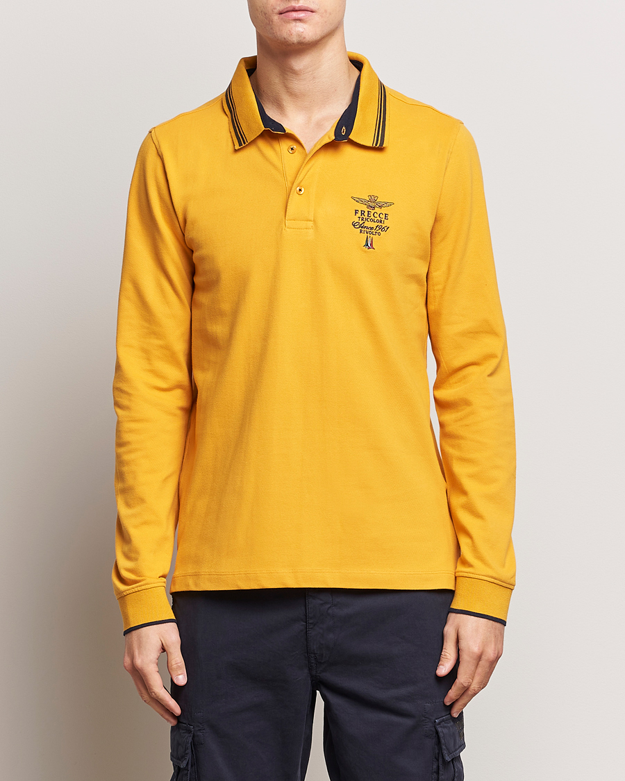 Herren | Pullover | Aeronautica Militare | Long Sleeve Polo Dark Yellow