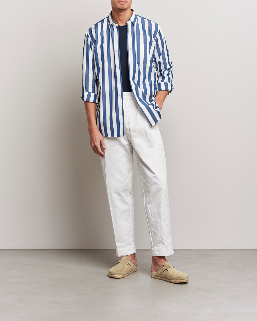Herren | Hemden | Kamakura Shirts | Vintage Ivy Button Down Shirt Blue Stripe