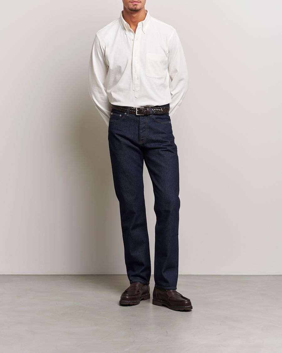 Herren | Hemden | Kamakura Shirts | Vintage Ivy Knit Popover Shirt Off White