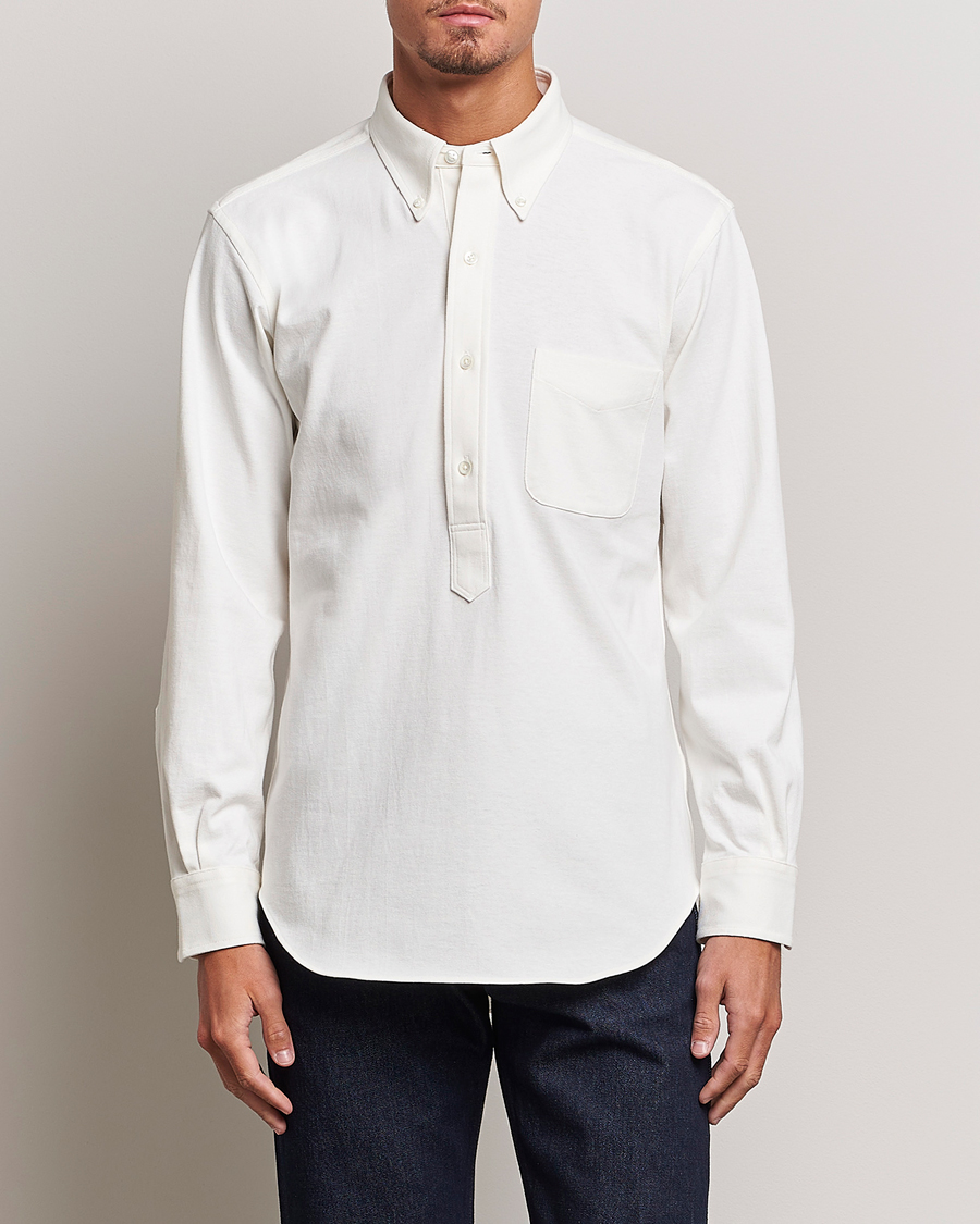 Herren | Hemden | Kamakura Shirts | Vintage Ivy Knit Popover Shirt Off White