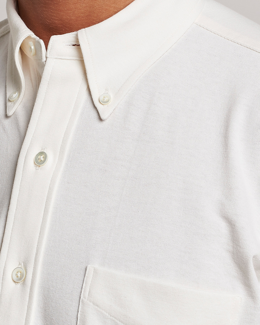 Herren | Hemden | Kamakura Shirts | Vintage Ivy Knit Popover Shirt Off White