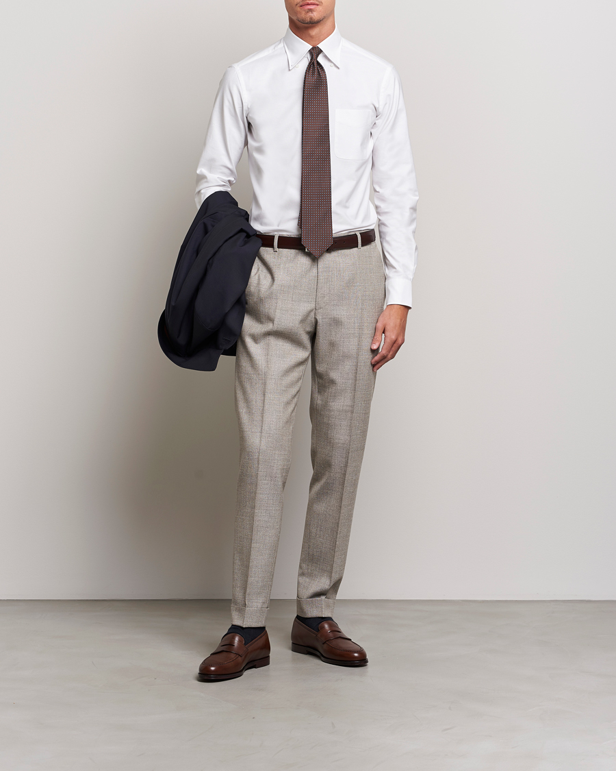 Herren | Hemden | Kamakura Shirts | Slim Fit Oxford BD Shirt White