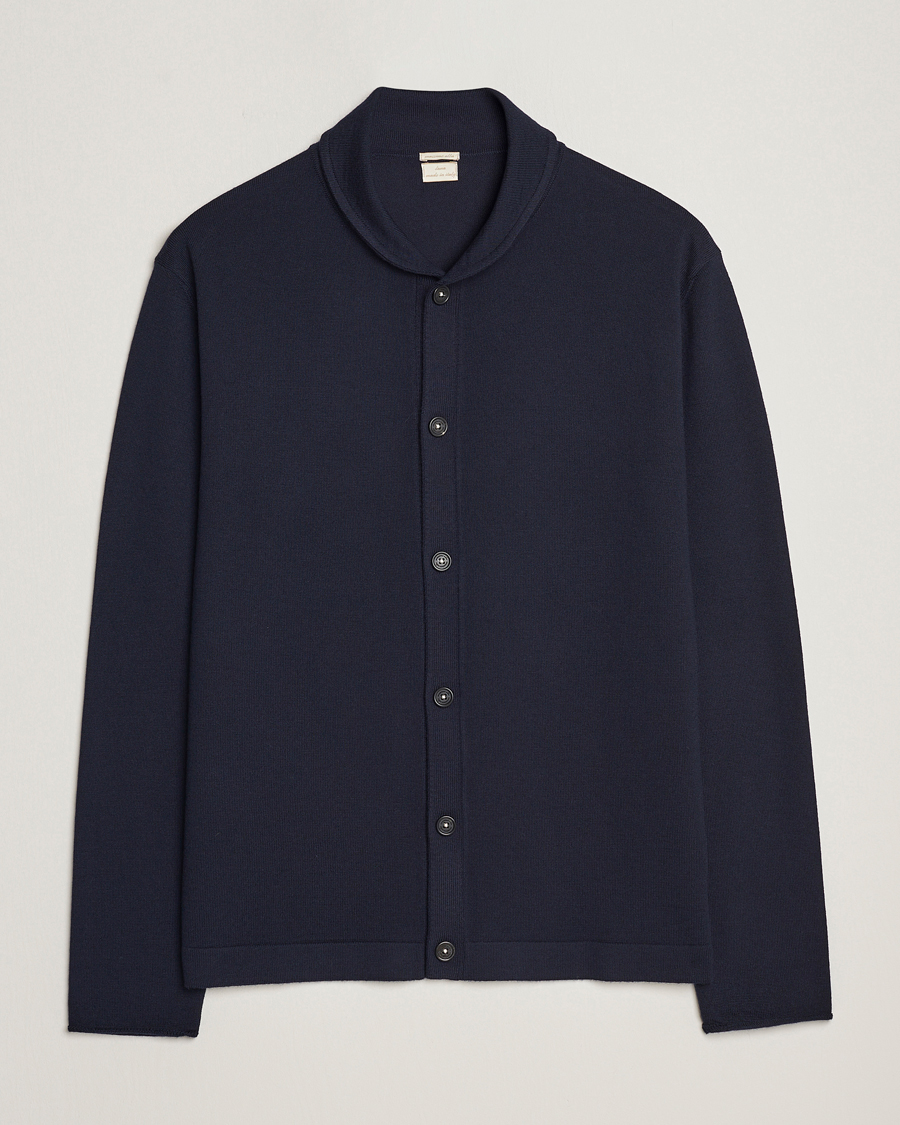 Herren | Pullover | Massimo Alba | Shawl Collar Cardigan Navy