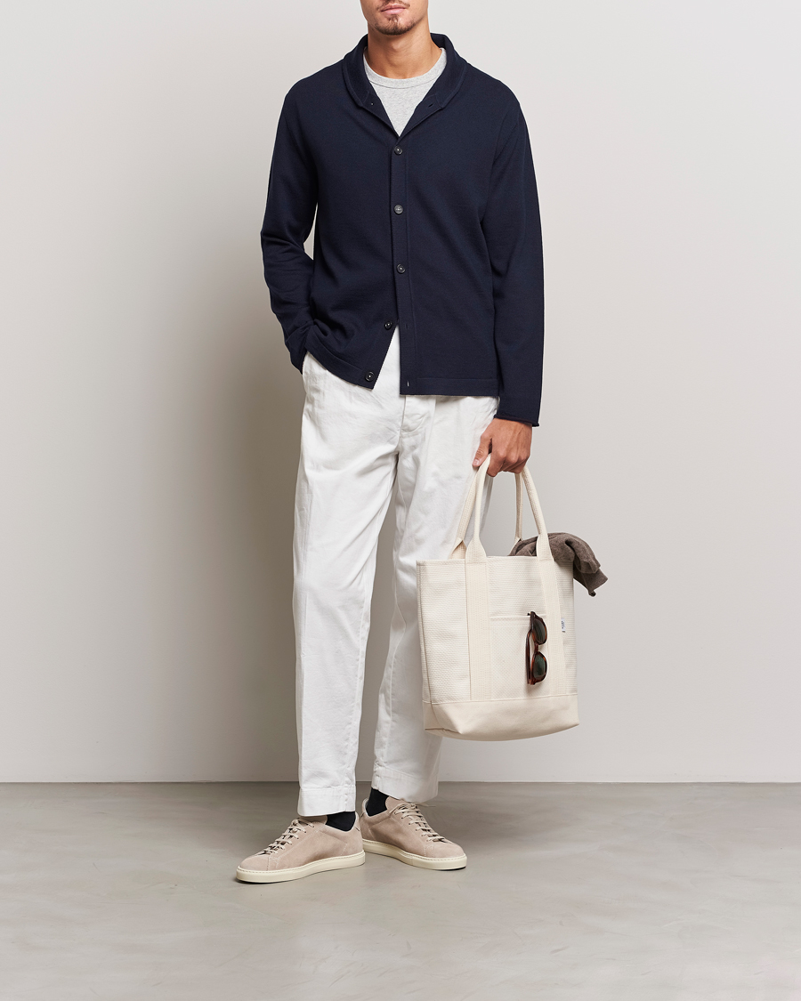 Herren | Pullover | Massimo Alba | Shawl Collar Cardigan Navy