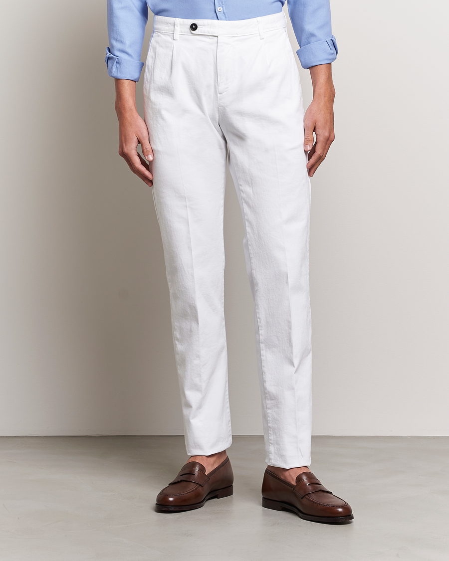 Herren | Hosen | Massimo Alba | Ionio Cotton/Cashmere Trousers White