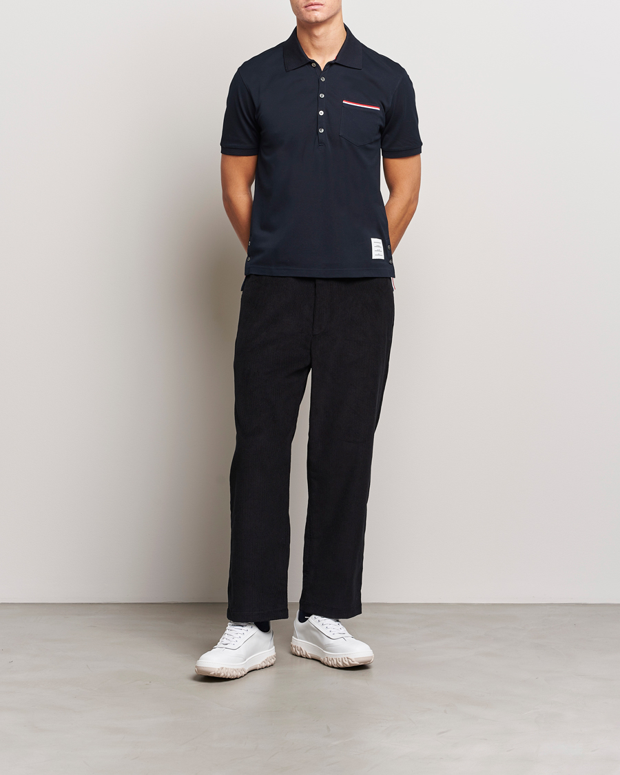 Herren | Poloshirts | Thom Browne | Mercerized Piquet Polo Navy