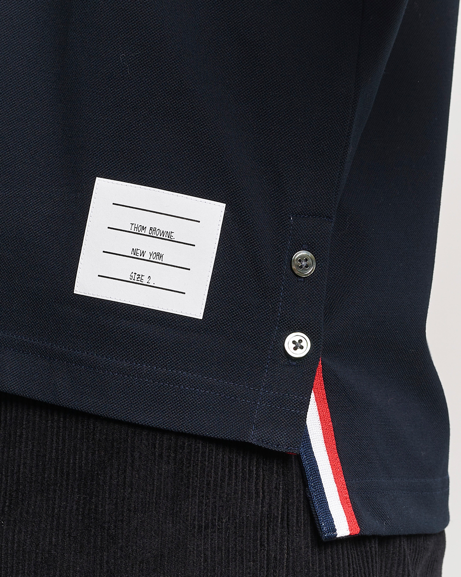 Herren | Poloshirts | Thom Browne | Mercerized Piquet Polo Navy