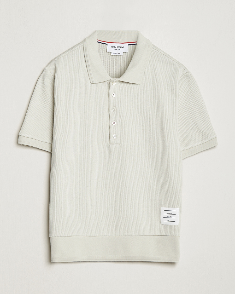 Herren | Poloshirts | Thom Browne | Short Sleeve Knitted Polo Natural White